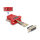 Delock D-Sub 15 Pin Buchse zu RJ45 Buchse Montagesatz rot