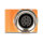 Delock M12 Adapter A-kodiert 8 Pin Buchse zu RJ45 Buchse Cat.5e mit Befestigungsloch gerade orange