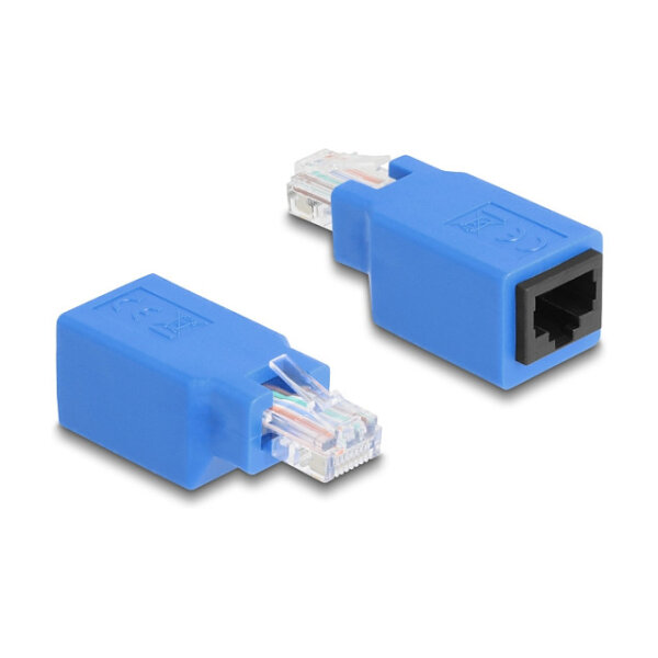 Delock RJ45 Rollover Adapter Stecker zu Buchse