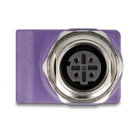 Delock M12 Adapter D-kodiert 4 Pin Buchse zu RJ45 Buchse...