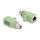 Delock M12 Adapter X-kodiert 8 Pin Stecker zu RJ45 Buchse Cat.5e mit Befestigungsloch gerade grün