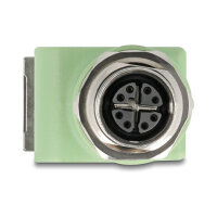 Delock M12 Adapter X-kodiert 8 Pin Buchse zu RJ45 Buchse...