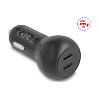Delock Kfz Ladeadapter 2 x USB Type-C™ PD 3.0 mit 40 W