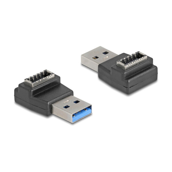 Delock Adapter USB 10 Gbps USB Typ-A Stecker zu Typ-E Key A Buchse gewinkelt