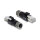 Delock M12 Adapter D-kodiert 4 Pin Buchse zu RJ45 Stecker schwarz