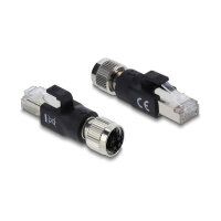 Delock M12 Adapter X-kodiert 8 Pin Buchse zu RJ45 Stecker...