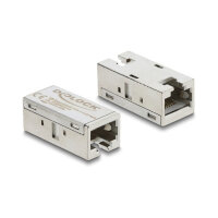 Delock Adapter Kupplung RJ45 Buchse zu Buchse Cat.6A Metall