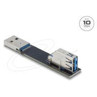Delock USB 10 Gbps Adapter USB Typ-A Buchse zu Stecker gedreht 90° oben