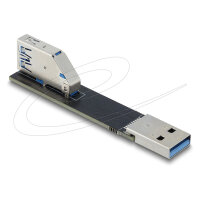 Delock USB 10 Gbps Adapter USB Typ-A Buchse zu Stecker gedreht 90° oben