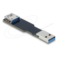 Delock USB 10 Gbps Adapter USB Typ-A Buchse zu Stecker gerade flach