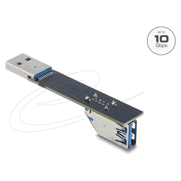 Delock USB 10 Gbps Adapter USB Typ-A Buchse zu Stecker gedreht 90° unten