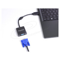 Delock Adapter HDMI Stecker zu VGA Buchse schwarz