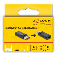 Delock Aktiver DisplayPort 1.2 zu HDMI Adapter 4K mit HDR Funktion