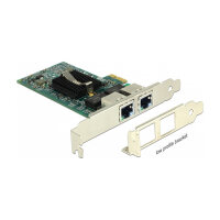 Delock PCI Express x1 Netzwerkkarte Gigabit LAN 2 x RJ45...
