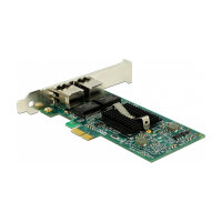 Delock PCI Express x1 Netzwerkkarte Gigabit LAN 2 x RJ45 i82576