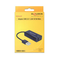 Delock USB 2.0 Typ-A Netzwerk Adapter 10/100 Mbps LAN 1 x RJ45