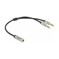 Delock Headset Adapter 1 x 3,5 mm 4 Pin Klinkenbuchse zu...