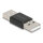Delock Adapter Gender Changer USB 2.0 Typ-A Stecker zu Stecker Metall