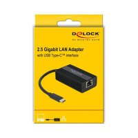 Delock USB Type-C™ Netzwerk Adapter 2,5 Gigabit LAN 1 x RJ45