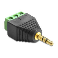 Delock Adapter Klinke Stecker 3,5 mm > Terminalblock 3...