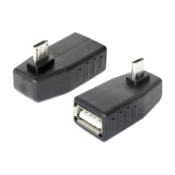 Delock Adapter USB micro-B Stecker > USB 2.0-A Buchse OTG 90° gewinkelt