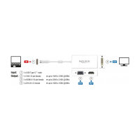 Delock Adapter USB Type-C™ Stecker > VGA / HDMI / DVI Buchse weiß