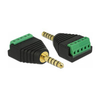 Delock Adapter Klinkenstecker 4,4 mm zu Terminalblock 5 Pin