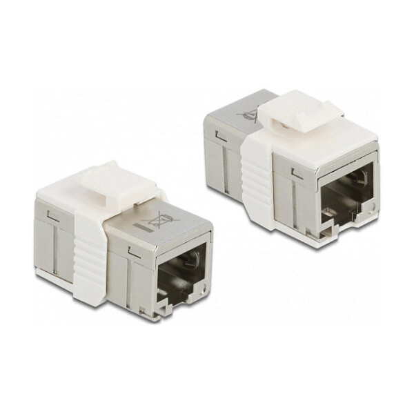 Delock Adapter RJ45 Buchse zu RJ45 Buchse kompakt Cat.6A Metall