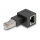 Delock RJ45 Stecker zu RJ45 Buchse Adapter Cat.6A 90° nach links gewinkelt