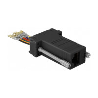 Delock D-Sub 9 Pin Buchse zu RJ45 Buchse Montagesatz schwarz