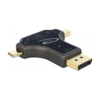Delock 3 in 1 Monitoradapter mit USB-C™ / DisplayPort / mini DisplayPort Eingang auf HDMI Ausgang mit 4K 60 Hz
