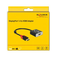 Delock Aktiver DisplayPort 1.4 zu HDMI Adapter 4K 60 Hz (HDR)