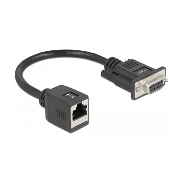 Delock Seriell RS-232/422/485 Adapter DB 9 Buchse zu RJ45 Buchse