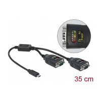 Delock Adapter USB Type-C™ zu 2 x Seriell RS-232...