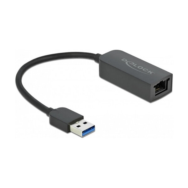 Delock USB Typ-A Netzwerk Adapter 2,5 Gigabit LAN 1 x RJ45 kompakt