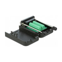 Delock D-Sub15 Stecker zu Terminalblock mit Gehäuse