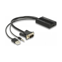 Delock HDMI zu VGA Adapter mit Audio 25 cm