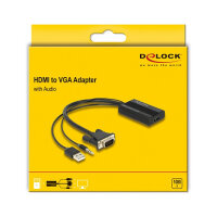 Delock HDMI zu VGA Adapter mit Audio 25 cm