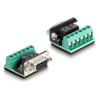 Delock Adapter USB 2.0 Typ-A zu 1 x Seriell RS-422/485 Stecker mit 6 Pin Terminalblock Adapter 5 V 1,8 m