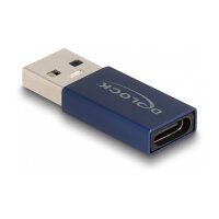 Delock USB 10 Gbps Adapter USB Typ-A Stecker zu USB Type-C™ Buchse aktiv blau
