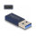 Delock USB 10 Gbps Adapter USB Typ-A Stecker zu USB Type-C™ Buchse aktiv blau