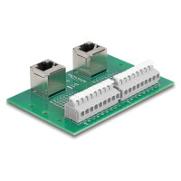 Delock RJ45 2 x Buchse zu 2 x Terminalblock mit...