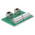 Delock RJ45 2 x Buchse zu 2 x Terminalblock mit Drucktaster für Hutschiene gewinkelt