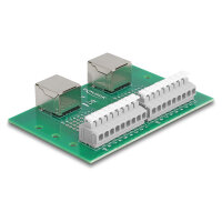 Delock RJ45 2 x Buchse zu 2 x Terminalblock mit...