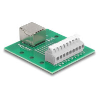 Delock RJ45 Buchse zu Terminalblock mit Drucktaster...
