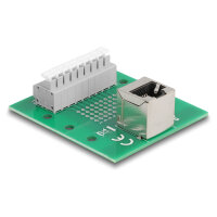 Delock RJ45 Buchse zu Terminalblock mit Drucktaster...