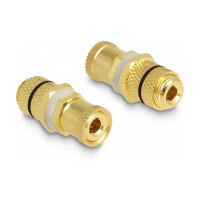 Delock Audio Adapter Polklemme zu Polklemme zum Einbau,...