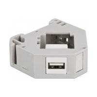 Delock Hutschienenadapter mit Keystone USB 2.0 Typ-A Buchse zu USB 2.0 Typ-A Buchse