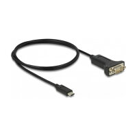 Delock Adapter USB Type-C™ zu 1 x Seriell RS-232 D-Sub 9 Pin Stecker mit Muttern 1 m