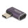 Delock USB Adapter 40 Gbps USB Type-C™ PD 3.1 240 W Stecker zu Buchse gewinkelt links / rechts 8K 60 Hz Metall